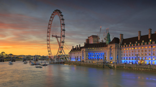 London Eye at sunset