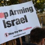 Protesters in London urge government to cease all arms sales to Israel