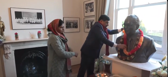 MP CM Mohan Yadav Pays Tribute To BR Ambedkar On Constitution Day In London (WATCH)