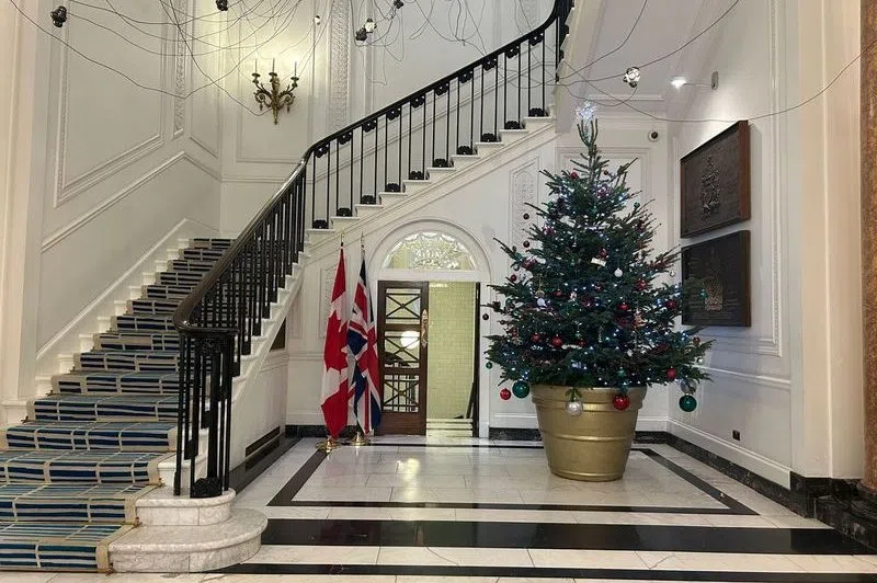 The‌ grand staircase at Canada House