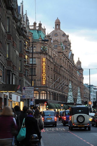 Harrods in the early evening